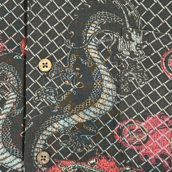 Authentic Big Dogs Attitude To Burn Motorcycle Dragon Theme Hawaiian Shirt 5XL‎ - Picture 9 of 10